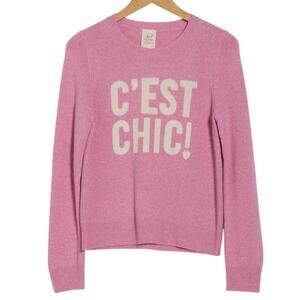 Cinq à Sept Women's C'est Chic Wool Blend Sweater Size Medium Pink Quartz Ivo